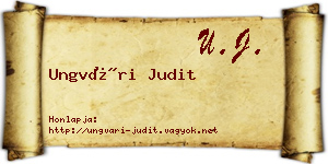 Ungvári Judit névjegykártya